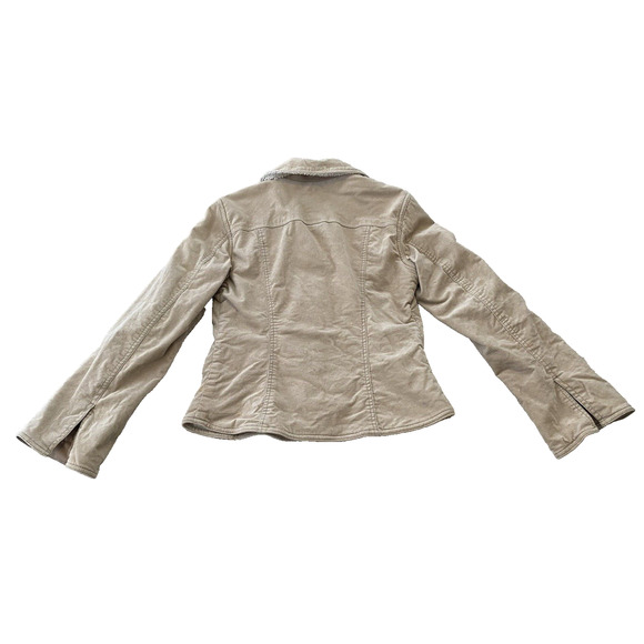 For Joseph Fortune Jacket Womens Medium Beige Corduroy Sherpa Lined Y2K Coat - Picture 5 of 16